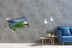 Wallmuralia.sk Diera 3D v stene na stenu Chata v tatrách 150x115 cm