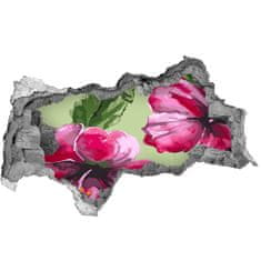 Wallmuralia.sk 4D diera nálepka Havajské kvety 115x88 cm