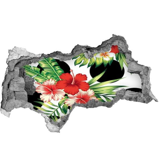 Wallmuralia.sk 25D diera na stenu Havajské kvety