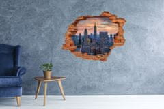 Wallmuralia.sk Diera 3D v stene na stenu Manhattan new york city 148x115 cm