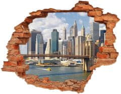 Wallmuralia.sk Diera 3D v stene na stenu Manhattan new york city 90x70 cm