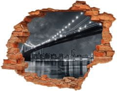 Wallmuralia.sk Diera 3D fototapeta nálepka Brooklyn bridge 90x70 cm