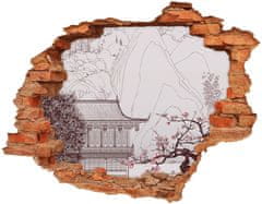 Wallmuralia.sk Diera 3D v stene nálepka Čínskej krajiny 120x93 cm