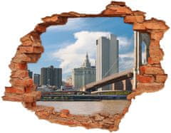 Wallmuralia.sk Diera 3D fototapeta nálepka Brooklyn bridge 90x70 cm