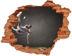Wallmuralia.sk Diera 3D v stene na stenu Futbalista 90x70 cm