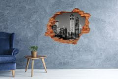 Wallmuralia.sk Diera 3D v stene na stenu Manhattan v noci 148x115 cm