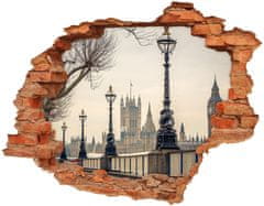 Wallmuralia.sk Diera 3D v stene na stenu London jeseň 120x93 cm