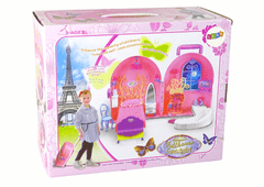 Lean-toys Rozkladací nábytok do kufríka pre domček pre bábiky