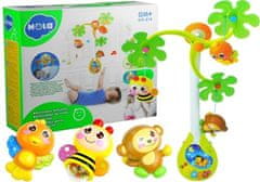 Lean-toys Interaktívny opičí kolotoč Rainforest do postele