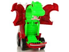 Lean-toys Auto Fire Brigade Transformation Dragon 2v1 Fire Engine