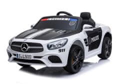 Lean-toys Mercedes SL500 Policajné batériové vozidlo biele