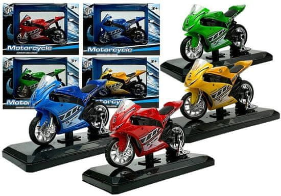 Lean-toys Športový motocykel so zvukmi 1:18 4 farby