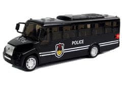 Policajný autobus čierny so zvukom ťahania