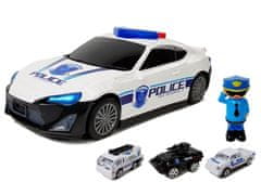 Lean-toys Policajná garáž 2v1 Policajt Malé autá Zvukové svetlá