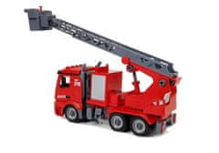 Lean-toys Súprava DIY Fire Engine Kit 2v1 Vymeniteľné zdviháky Skrutkovač Zvuk Osvetlenie Efekty Prilba