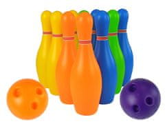 Lean-toys Farebná bowlingová súprava 10 ks Guľa 26 cm