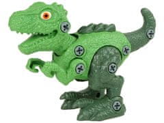 Lean-toys Sada dinosaura Tyranosaura Rexa s vajíčkom DIY skrutkovač zelený