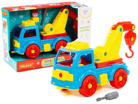 Lean-toys Žeriav Vlečný príves Doprava DIY 38 kusov 84828