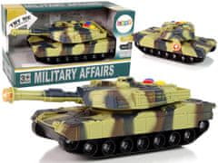 Lean-toys Vojenský tank 1:32 Moro Brown Sound Lights