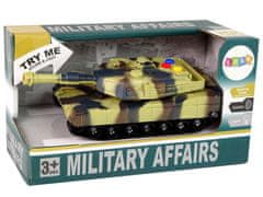 Lean-toys Vojenský tank 1:32 Moro Brown Sound Lights