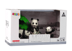 Lean-toys Sada figúrok zvieratiek Panda jedlá s najmenšími