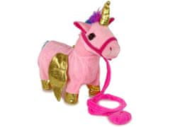 Lean-toys Kôň Maskot Interaktívne Ružový kôň Zlaté krídla Hudba