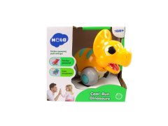 Lean-toys Dinosaurus na kolieskach Žltý Triceratops Figúrka