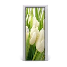 tulup.sk Fototapeta samolepiace biele tulipány 75x205 cm