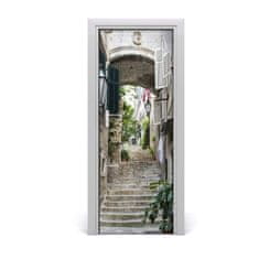 tulup.sk Fototapeta samolepiace dvere Dubrovník uličky 75x205 cm