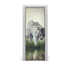 tulup.sk Samolepiace fototapety na dvere biely tiger 75x205 cm