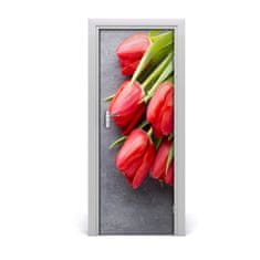 tulup.sk Fototapeta samolepiace červené tulipány 75x205 cm