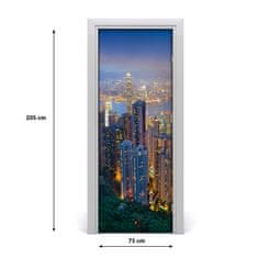 tulup.sk Fototapeta samolepiace na dvere Hongkong noc 75x205 cm