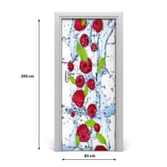 tulup.sk Fototapeta na dvere do domu samolepiace maliny 85x205 cm