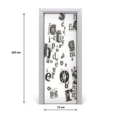tulup.sk Fototapeta na dvere písmená z novín 75x205 cm