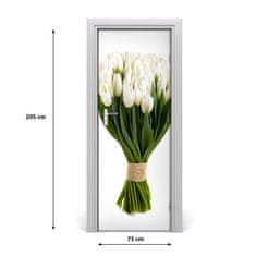 tulup.sk Fototapeta na dvere biele tulipány 75x205 cm