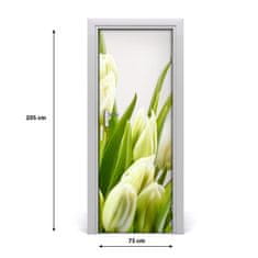 tulup.sk Fototapeta na dvere biele tulipány 75x205 cm