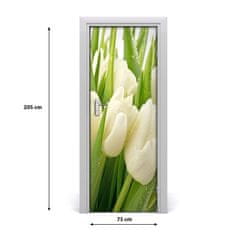 tulup.sk Fototapeta samolepiace biele tulipány 75x205 cm