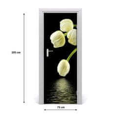 tulup.sk Fototapeta samolepiace biele tulipány 75x205 cm