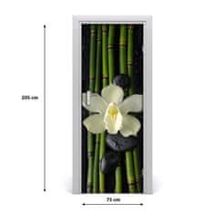 tulup.sk Fototapeta samolepiace Orchidea a bambus 75x205 cm