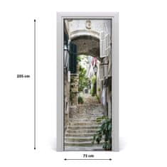 tulup.sk Fototapeta samolepiace dvere Dubrovník uličky 75x205 cm