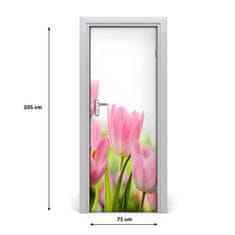 tulup.sk Fototapeta samolepiace ružové tulipány 75x205 cm