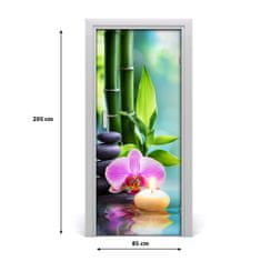 tulup.sk Fototapeta samolepiace Orchidea a bambus 85x205 cm