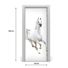 tulup.sk Samolepiace fototapety na dvere Biely kôň v cvale 85x205 cm