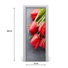 tulup.sk Fototapeta samolepiace červené tulipány 75x205 cm