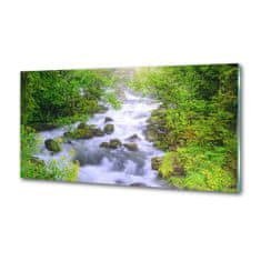 Wallmuralia.sk Dekoračný panel sklo Horská rieka 140x70 cm
