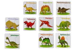 Lean-toys Vzdelávacie puzzle Dinosaury English 10 Connections