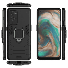 IZMAEL Odolné Puzdro Ring Armor Case pre OnePlus 9 Pro - Čierna KP9719