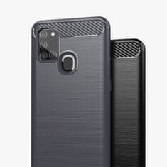 IZMAEL Puzdro Carbon Bush TPU pre Samsung Galaxy A21s - Čierna KP29529
