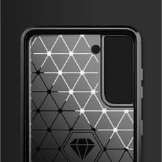 IZMAEL Carbon Shield TPU puzdro pre Samsung Galaxy S21 5G - Čierna KP9511