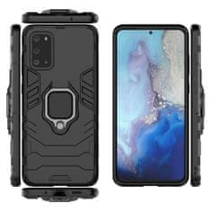 IZMAEL Odolné Puzdro Ring Armor Case pre Samsung Galaxy S20 Ultra - Čierna KP9699